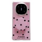 For Huawei Mate X6 Glitter Powder Dots Pattern Phone Case with Holder(Rose Red) - 1