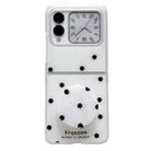 For Huawei Nova Flip Glitter Powder Dots Pattern Phone Case with Holder(White) - 1