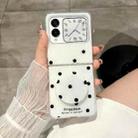 For Huawei Nova Flip Glitter Powder Dots Pattern Phone Case with Holder(White) - 2