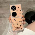 For Huawei Pocket 2 Glitter Powder Dots Pattern Phone Case with Holder(Gold) - 2