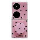 For Huawei Pocket 2 Glitter Powder Dots Pattern Phone Case with Holder(Rose Red) - 1