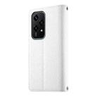 For Honor 200 Lite Global Stitching Multi-card Zipper Wallet Leather Phone Case with Short Strap(White) - 3