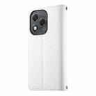 For Honor 400 Lite Global Stitching Multi-card Zipper Wallet Leather Phone Case with Short Strap(White) - 3
