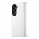 For Honor X50i / Honor 90 Lite Stitching Multi-card Zipper Wallet Leather Phone Case with Short Strap(White) - 3