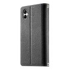 For Samsung Galaxy A05 Stitching Multi-card Zipper Wallet Leather Phone Case with Short Strap(Black) - 3