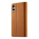 For Samsung Galaxy A05 Stitching Multi-card Zipper Wallet Leather Phone Case with Short Strap(Brown) - 3