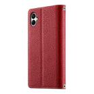 For Samsung Galaxy A05 Stitching Multi-card Zipper Wallet Leather Phone Case with Short Strap(Red) - 3