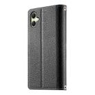 For Samsung Galaxy A06 4G / 5G / A07 4G Stitching Multi-card Zipper Wallet Leather Phone Case with Short Strap(Black) - 3