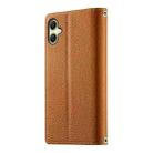 For Samsung Galaxy A06 4G / 5G / A07 4G Stitching Multi-card Zipper Wallet Leather Phone Case with Short Strap(Brown) - 3