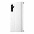 For Samsung Galaxy A15 4G / 5G Stitching Multi-card Zipper Wallet Leather Phone Case with Short Strap(White) - 3