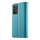 For Samsung Galaxy A23 4G / 5G / M13 4G / M23 Stitching Multi-card Zipper Wallet Leather Phone Case with Short Strap(Blue) - 3