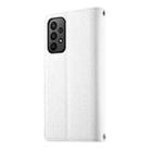 For Samsung Galaxy A23 4G / 5G / M13 4G / M23 Stitching Multi-card Zipper Wallet Leather Phone Case with Short Strap(White) - 3