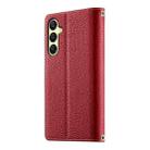 For Samsung Galaxy A26 5G / A16 / A17 4G Stitching Multi-card Zipper Wallet Leather Phone Case with Short Strap(Red) - 3
