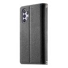 For Samsung Galaxy A32 5G Stitching Multi-card Zipper Wallet Leather Phone Case with Short Strap(Black) - 3