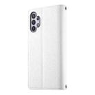 For Samsung Galaxy A32 5G Stitching Multi-card Zipper Wallet Leather Phone Case with Short Strap(White) - 3