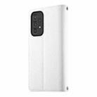 For Samsung Galaxy A33 5G Stitching Multi-card Zipper Wallet Leather Phone Case with Short Strap(White) - 3