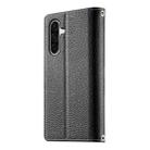 For Samsung Galaxy A36 5G Stitching Multi-card Zipper Wallet Leather Phone Case with Short Strap(Black) - 3