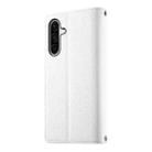 For Samsung Galaxy A36 5G Stitching Multi-card Zipper Wallet Leather Phone Case with Short Strap(White) - 3