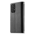 For Samsung Galaxy A52 4G / 5G / A52s 5G Stitching Multi-card Zipper Wallet Leather Phone Case with Short Strap(Black) - 3