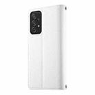For Samsung Galaxy A52 4G / 5G / A52s 5G Stitching Multi-card Zipper Wallet Leather Phone Case with Short Strap(White) - 3
