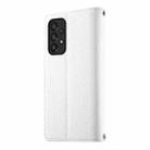 For Samsung Galaxy A53 5G Stitching Multi-card Zipper Wallet Leather Phone Case with Short Strap(White) - 3
