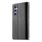 For Samsung Galaxy A54 5G Stitching Multi-card Zipper Wallet Leather Phone Case with Short Strap(Black) - 3