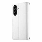 For Samsung Galaxy A56 5G Stitching Multi-card Zipper Wallet Leather Phone Case with Short Strap(White) - 3