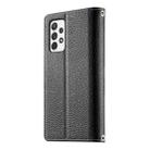 For Samsung Galaxy A72 4G / 5G Stitching Multi-card Zipper Wallet Leather Phone Case with Short Strap(Black) - 3