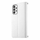 For Samsung Galaxy A73 5G Stitching Multi-card Zipper Wallet Leather Phone Case with Short Strap(White) - 3