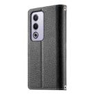 For OPPO A5 5G Global / A3 Pro 5G / A80 5G Stitching Multi-card Zipper Wallet Leather Phone Case with Short Strap(Black) - 3