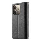 For OPPO A5 Pro 5G Global Stitching Multi-card Zipper Wallet Leather Phone Case with Short Strap(Black) - 3