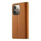 For OPPO A5 Pro 5G Global Stitching Multi-card Zipper Wallet Leather Phone Case with Short Strap(Brown) - 3