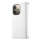 For OPPO A5 Pro 5G Global Stitching Multi-card Zipper Wallet Leather Phone Case with Short Strap(White) - 3