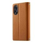 For OPPO A18 / A38 Global Stitching Multi-card Zipper Wallet Leather Phone Case with Short Strap(Brown) - 3