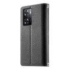 For OPPO A57 4G / A57s / A77 4G / A77s Stitching Multi-card Zipper Wallet Leather Phone Case with Short Strap(Black) - 3
