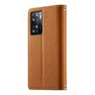 For OPPO A57 4G / A57s / A77 4G / A77s Stitching Multi-card Zipper Wallet Leather Phone Case with Short Strap(Brown) - 3