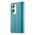 For OPPO A79 5G / A2x Stitching Multi-card Zipper Wallet Leather Phone Case with Short Strap(Blue) - 3