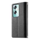 For OPPO A79 5G / A2x Stitching Multi-card Zipper Wallet Leather Phone Case with Short Strap(Black) - 3