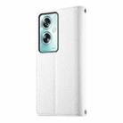 For OPPO A79 5G / A2x Stitching Multi-card Zipper Wallet Leather Phone Case with Short Strap(White) - 3