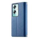 For OPPO A79 5G / A2x Stitching Multi-card Zipper Wallet Leather Phone Case with Short Strap(Dark Blue) - 3