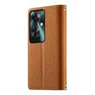 For OPPO Reno11 F / F25 Pro India Stitching Multi-card Zipper Wallet Leather Phone Case with Short Strap(Brown) - 3
