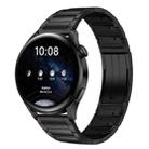 22mm Tri-beads Side-detachable Buckle Stainless Steel Watch Band(Black) - 1