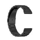 For Fitbit Versa 4 / 3 / Sense / Sense 2 Tri-beads Flat Buckle Titanium Alloy Watch Band(Black) - 3