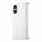 For Sony Xperia 5 V Stitching Multi-card Zipper Wallet Leather Phone Case with Short Strap(White) - 3