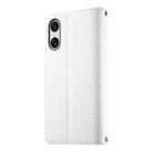 For Sony Xperia 10 VI Stitching Multi-card Zipper Wallet Leather Phone Case with Short Strap(White) - 3