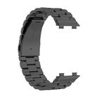 For OPPO Watch 1 46mm Tri-beads Flat Buckle Titanium Alloy Watch Band(Black) - 2