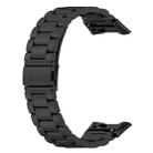 For OPPO Watch Free Tri-beads Flat Buckle Titanium Alloy Watch Band(Black) - 3
