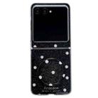 For Motorola Razr 60 Glitter Powder Dots Pattern Phone Case with Holder(Black) - 1