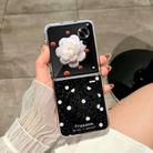 For Honor Magic V Flip Glitter Powder Dots Pattern Phone Case with Holder(Black) - 2