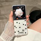 For Honor Magic V Flip Glitter Powder Dots Pattern Phone Case with Holder(White) - 2
